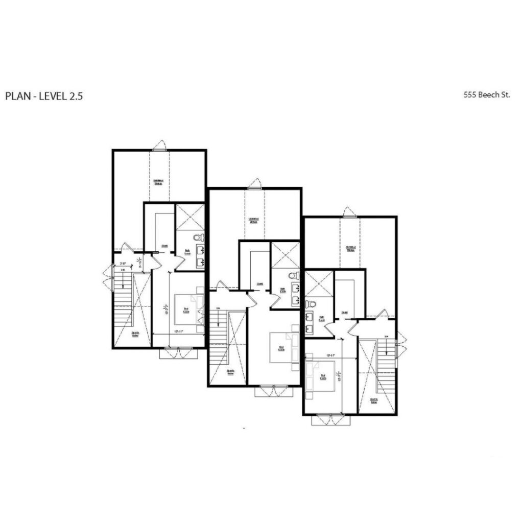 555 Beech is a three-townhouse development that reflects ArnoldAnd’s belief in thoughtful, contextual infill.