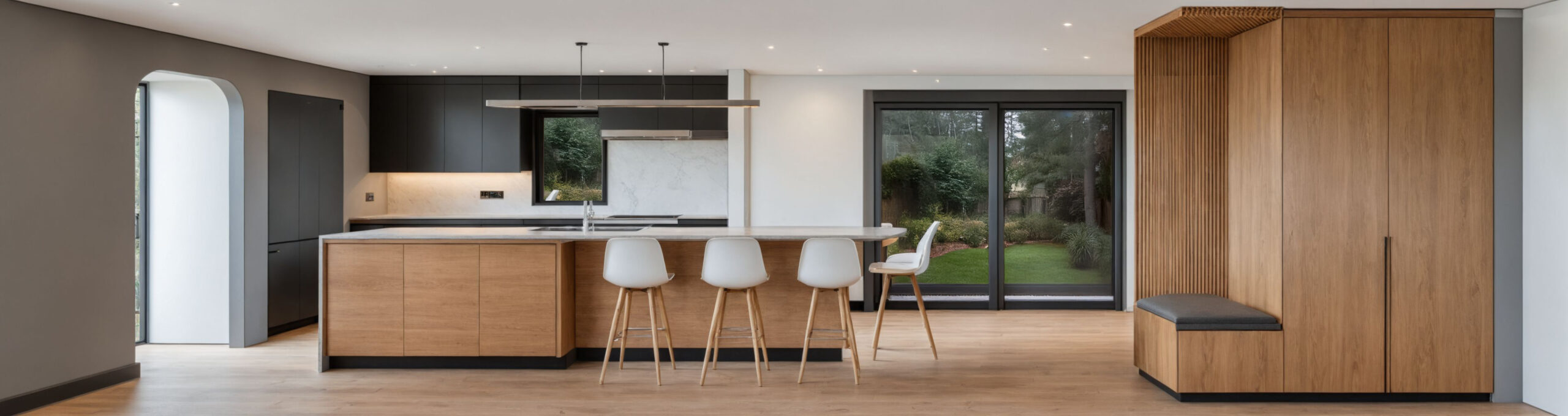 Windmill House Center Entrance Colonial Renovation Interior