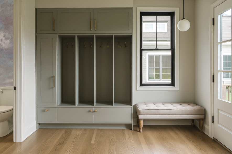 Minot Beach House Mud Room Design