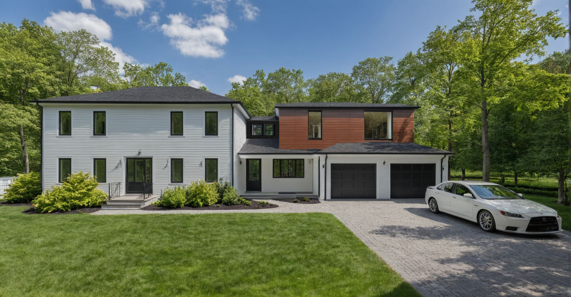 Windmill House Center Entrance Colonial Renovation